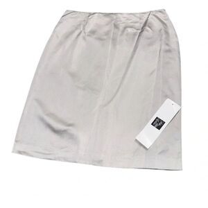 NWT RICKIE FREEMAN BY TERI JON platinum Pencil high waisted Skirt size 12
